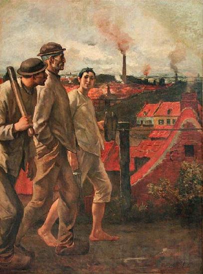 Constantin Meunier Return from the Mine Norge oil painting art
